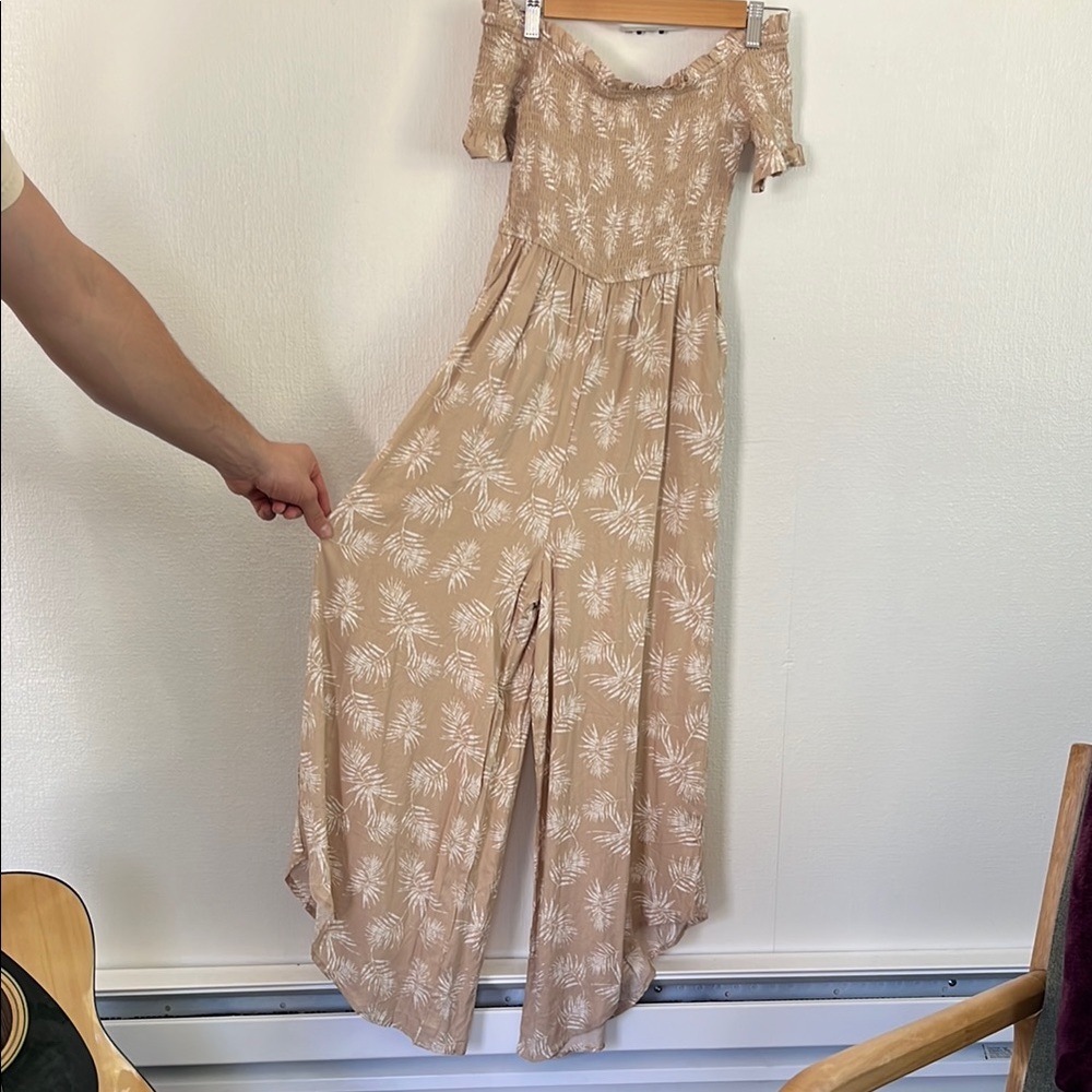 Francesca’s Beige Jumpsuit